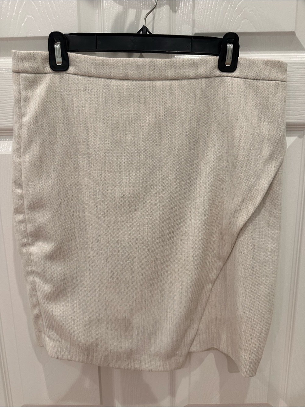 Banana Republic Womens 10 Cream Taupe Wrap Pencil Skirt Wool Blend